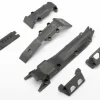 Skidplate set, front (1)/ rear (1)/ transmission (1)/ steering servo guards (2) / steering servo cov - Traxxas