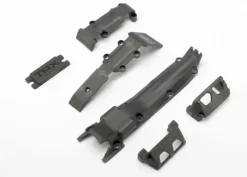 Skidplate set, front (1)/ rear (1)/ transmission (1)/ steering servo guards (2) / steering servo cov - Traxxas