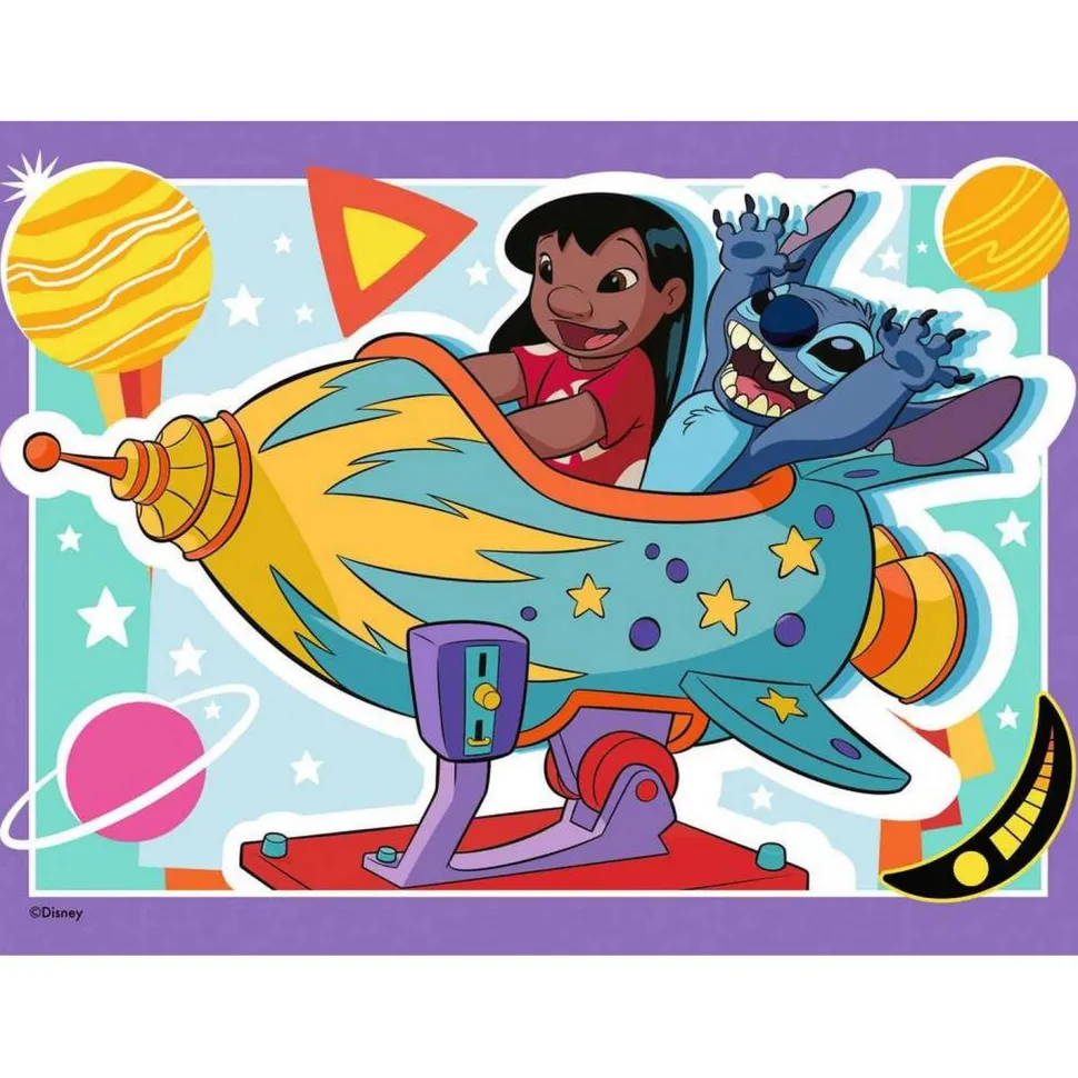 Speedy puzzles 4 x 35 pièces : Stitch - Ravensburger