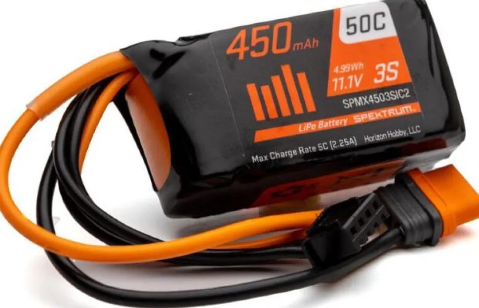 Spektrum 450mAh 3S 11.1V 50C LiPo Battery IC2 - Spektrum