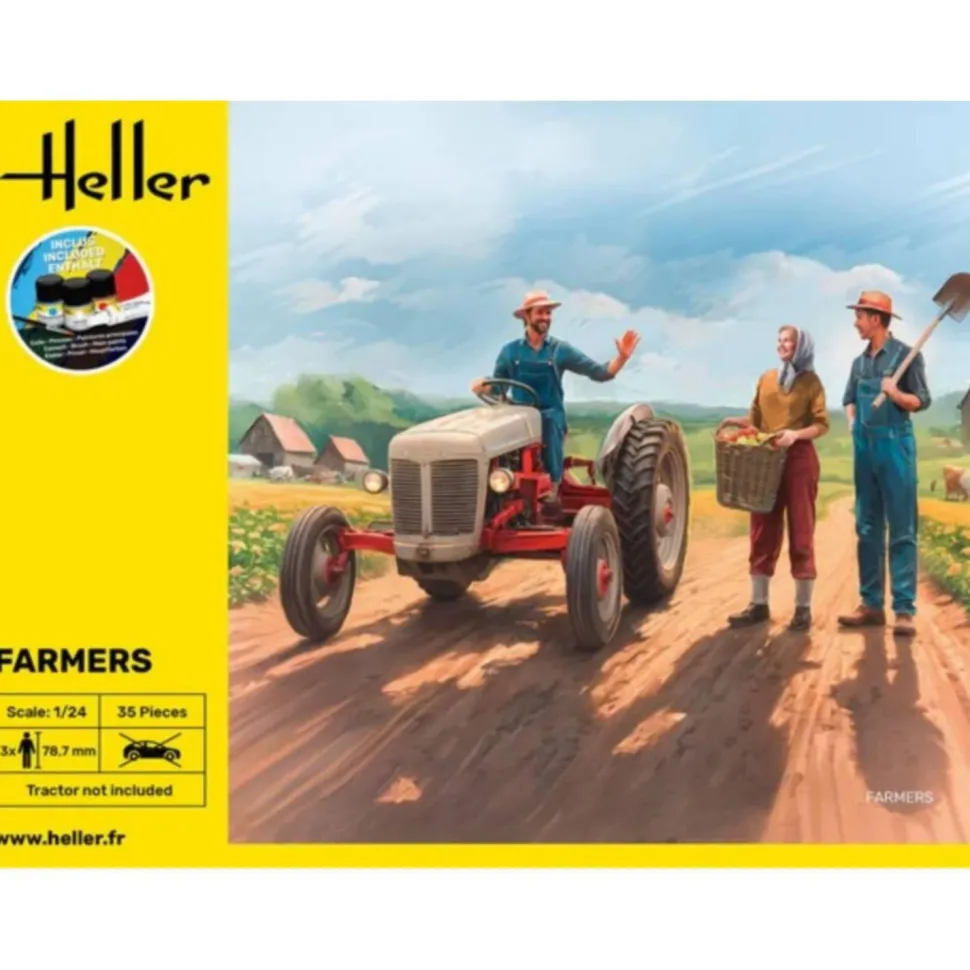 STARTER KIT : Figurines : Agriculteurs en 1:24 - Heller