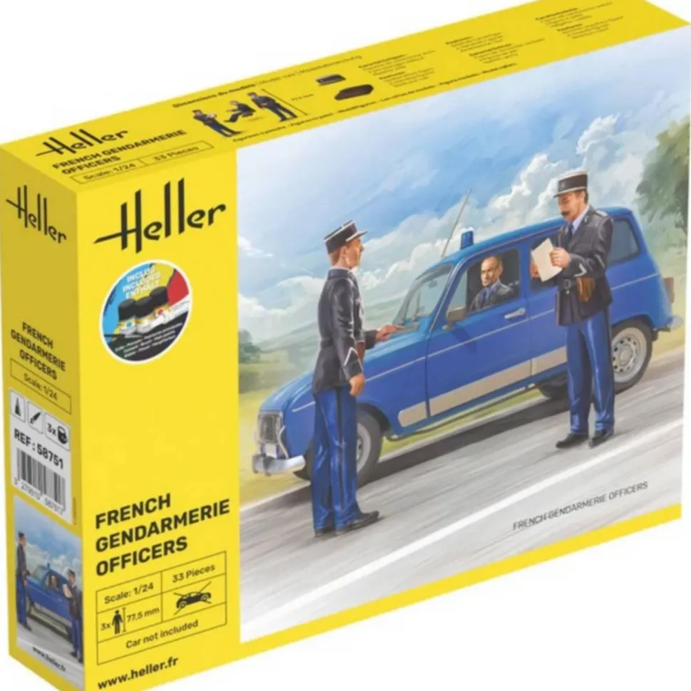 STARTER KIT : Figurines : Officiers de la gendarmerie française in 1:24 - Heller