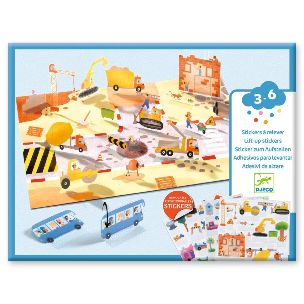 STICKERS : Stickers à relever - Véhicules - Djeco