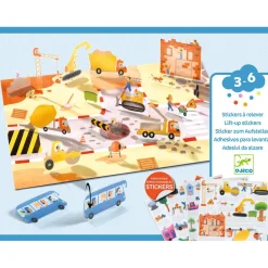 STICKERS : Stickers à relever - Véhicules - Djeco