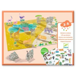 STICKERS : Stickers à relever - Animaux - Djeco