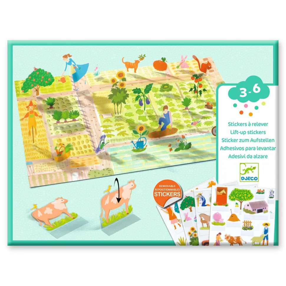 STICKERS : Stickers à relever - À la ferme - Djeco