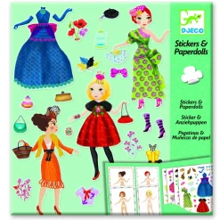 Stickers et Paper dolls : Trop mode - Djeco