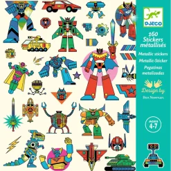 Stickers métallisés : 160 stickers Robots - Djeco