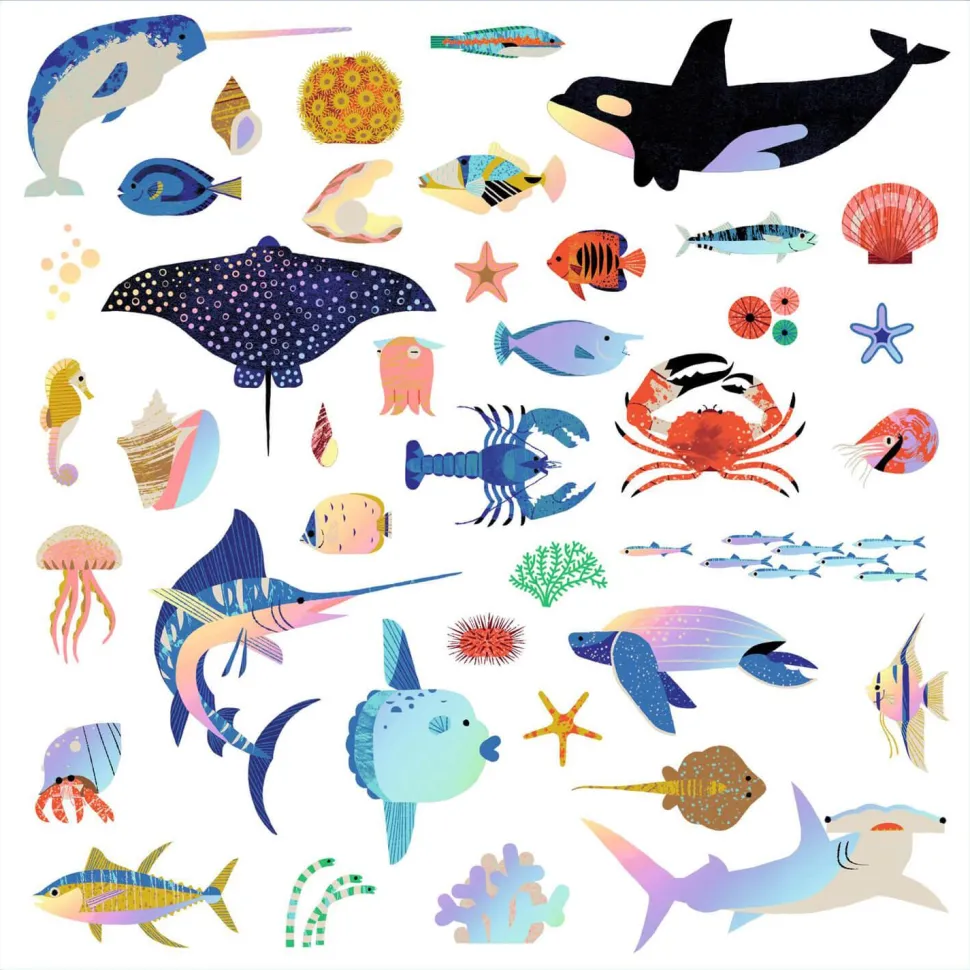 Stickers métallisés : Océan - Djeco