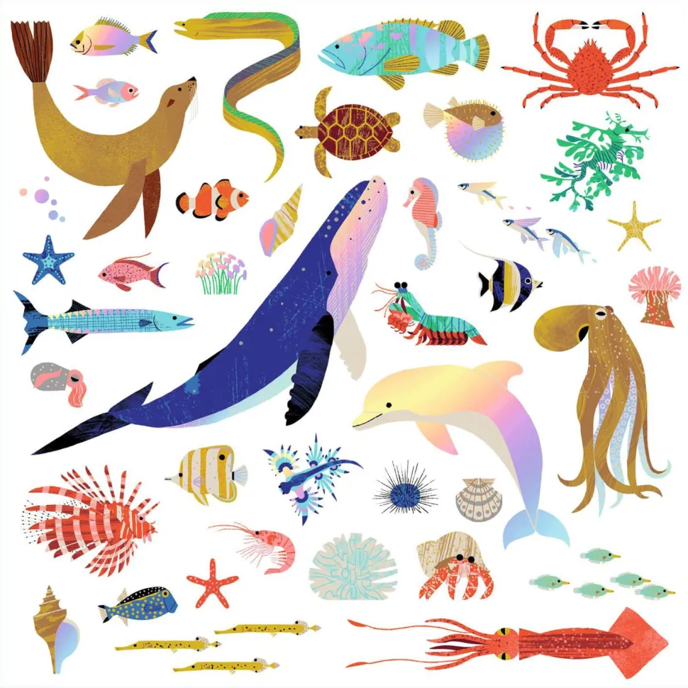 Stickers métallisés : Océan - Djeco