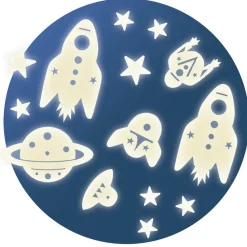 Stickers phosphorescents : Mission espace - Djeco