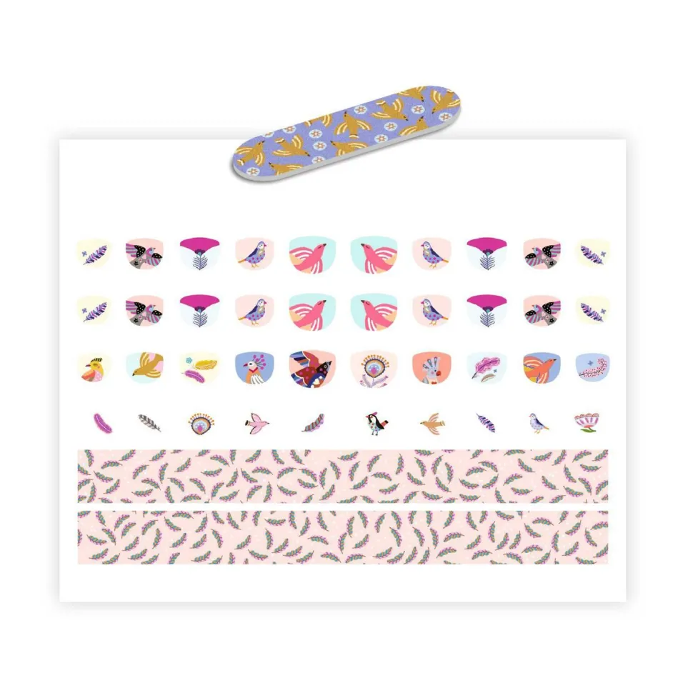 Stickers pour ongles : Plumes - Djeco