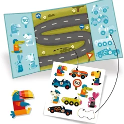 Stickers repositionnables : Les voitures - Djeco