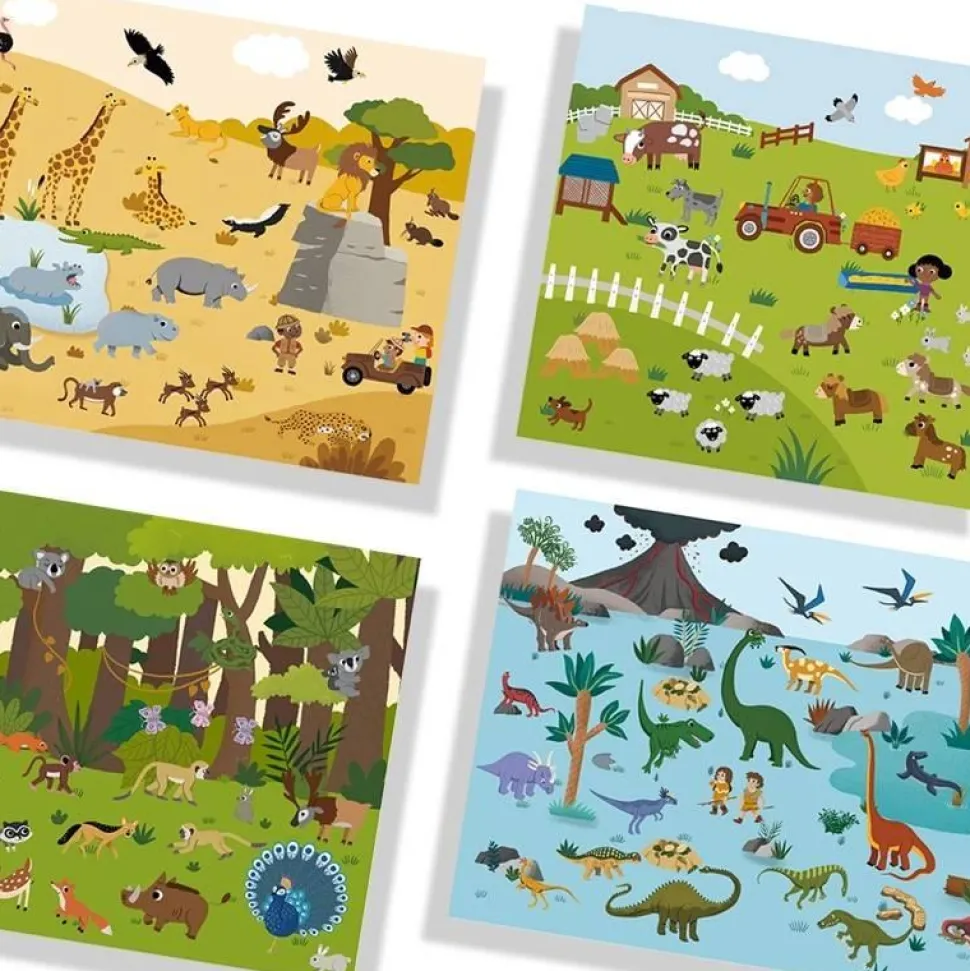 Stickers repositionnables : ANIMAUX - Mideer