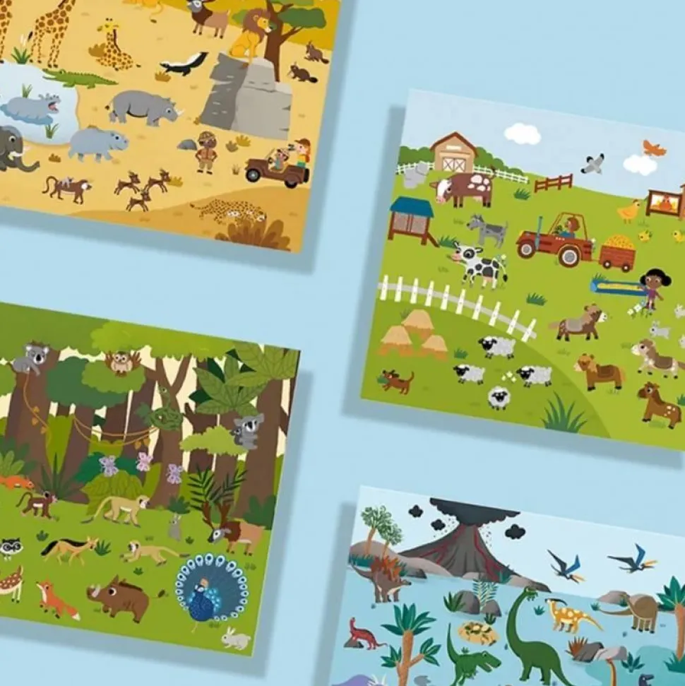 Stickers repositionnables : ANIMAUX - Mideer