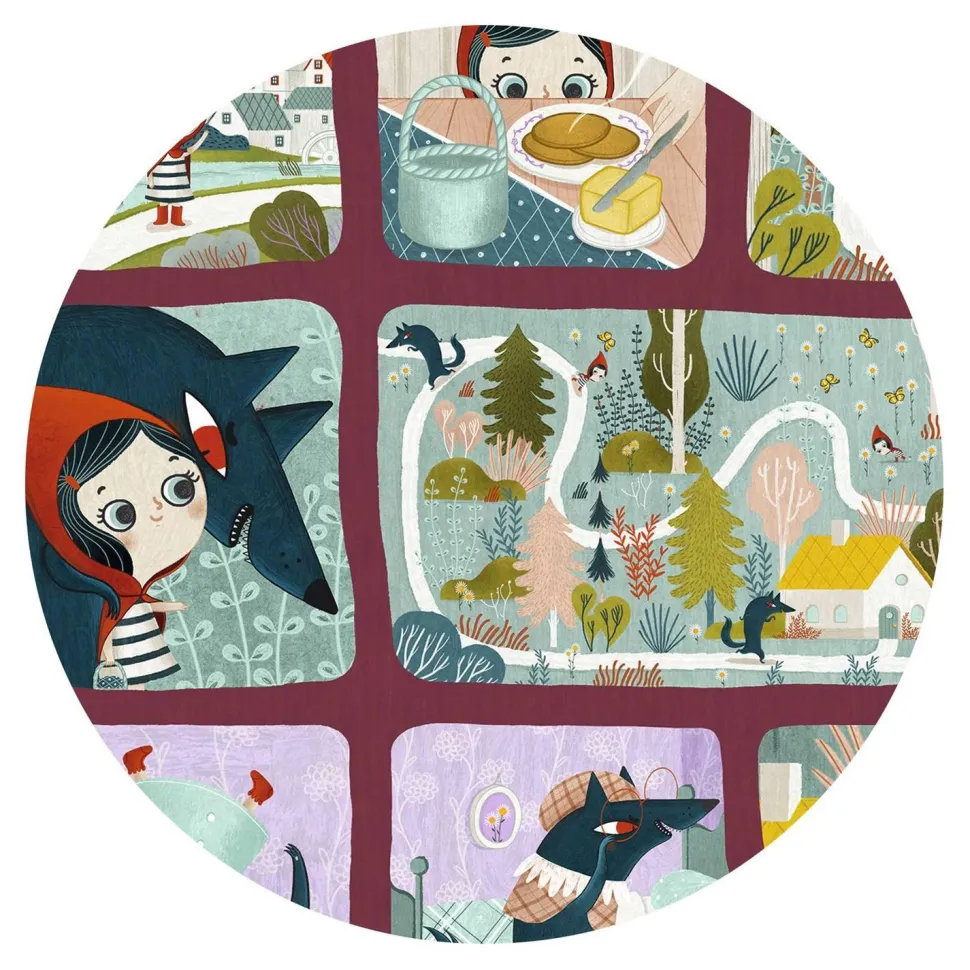 Story Puzzle 35 pièces : Le Petit Chaperon rouge - Djeco