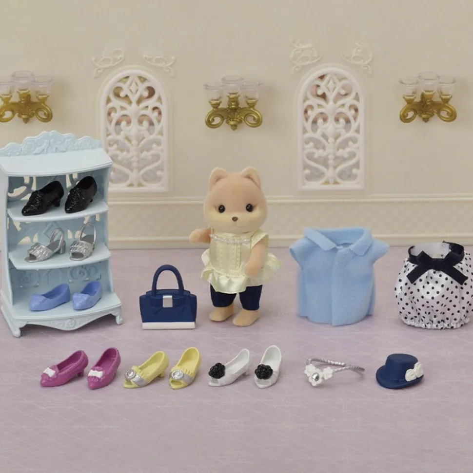 Sylvanian Families 5541 : La valisette de mode et grande soeur chien caramel - Sylvanian Families