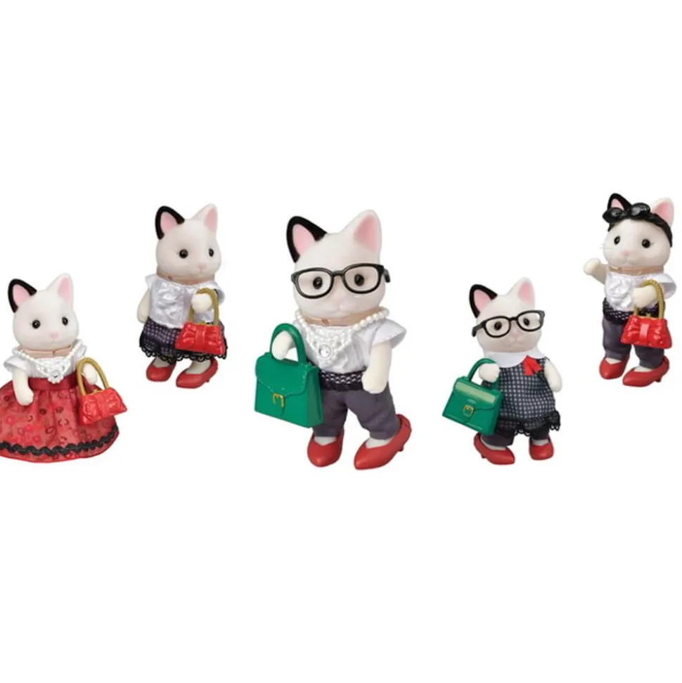 Sylvanian Families 5462 : La valisette de mode et grande soeur chat bicolore - Sylvanian Families