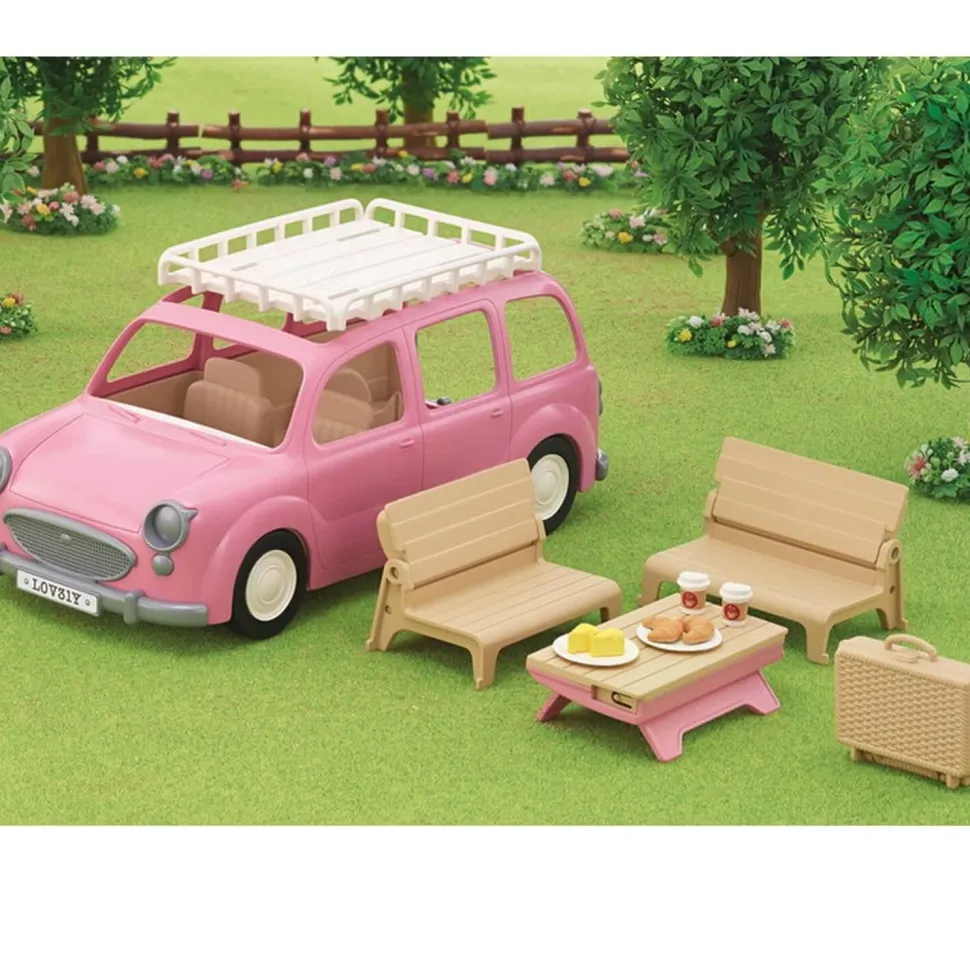 Sylvanian Families 5535 : Le monospace rose et set de pique-nique - Sylvanian Families