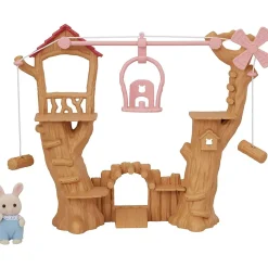 Sylvanian Families : La tyrolienne des bébés et bébé lapin crème - Sylvanian Families