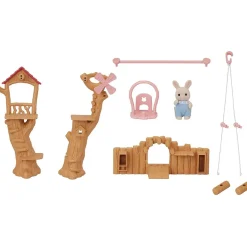 Sylvanian Families : La tyrolienne des bébés et bébé lapin crème - Sylvanian Families