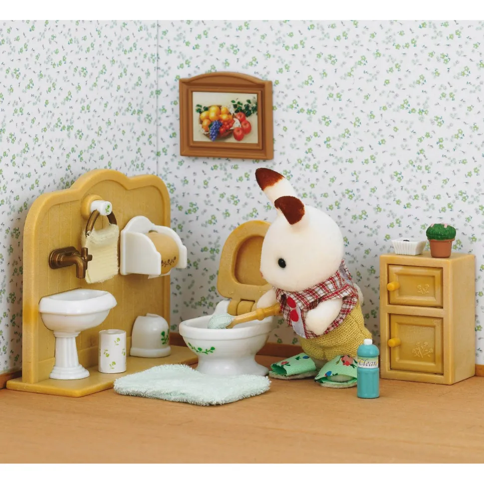 Sylvanian Family 5015 : Frère lapin chocolat aux toilettes - Sylvanian Families
