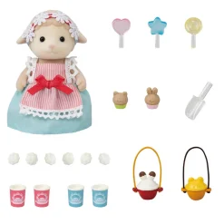 Sylvanian Family 5653 : La maman mouton et son stand de popcorn - Sylvanian Families