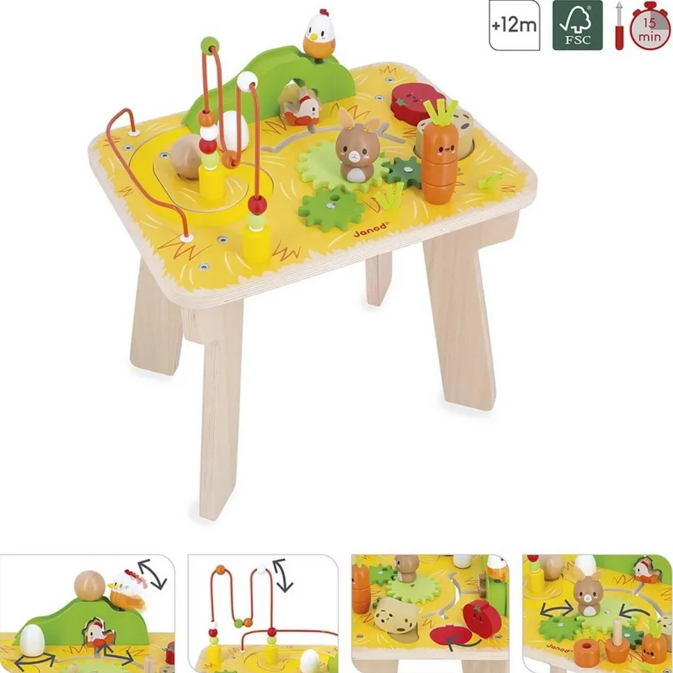 Table d'Activités en bois - Ferme - Janod