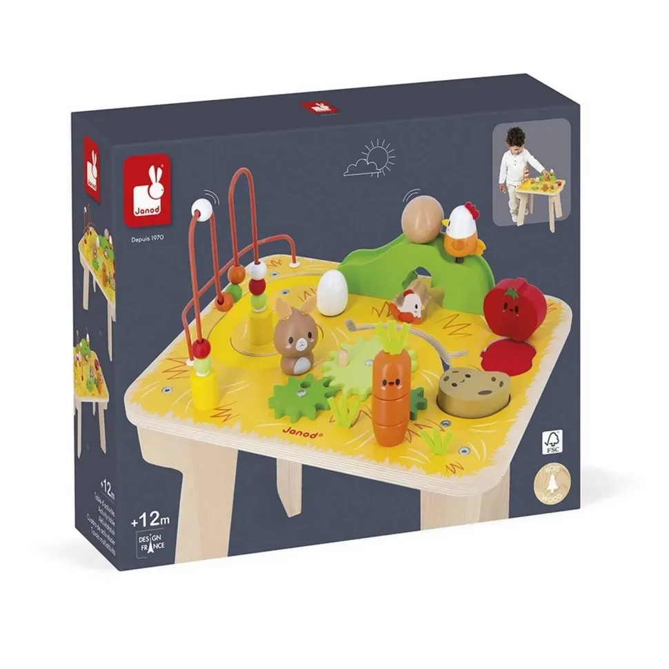 Table d'Activités en bois - Ferme - Janod
