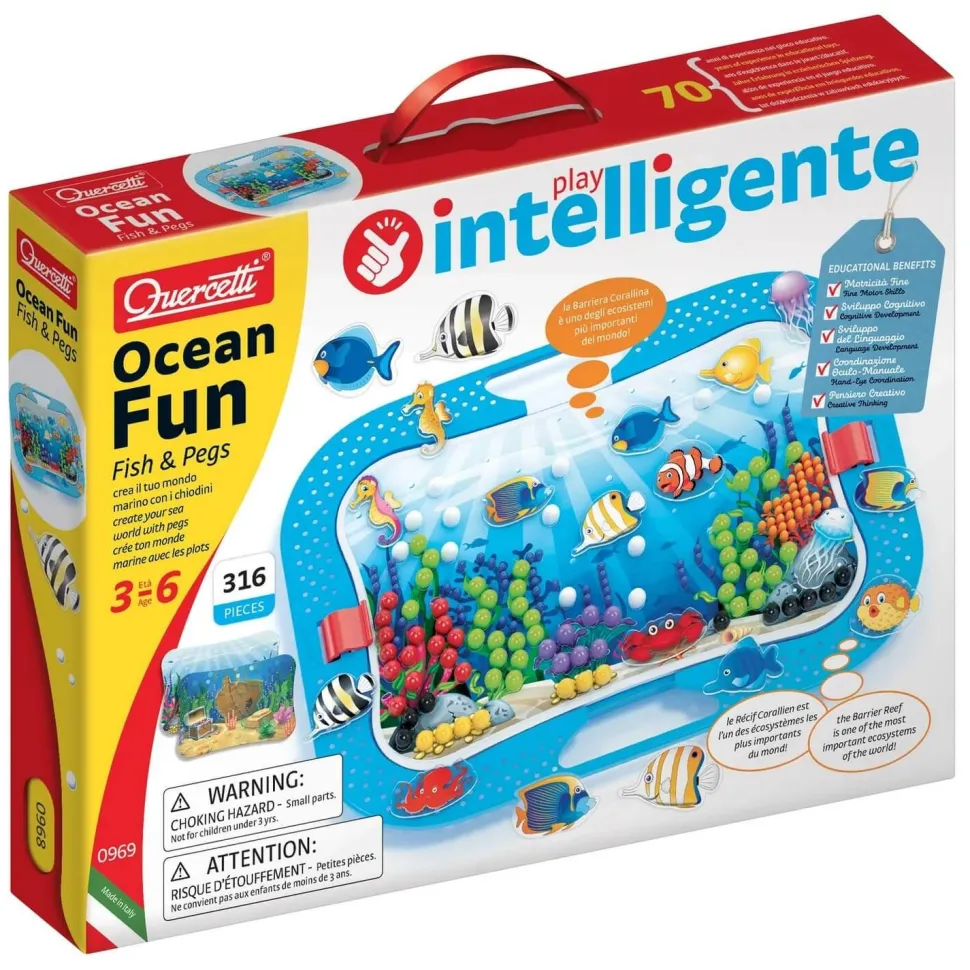 Tableau à clous : Ocean fun Fish & Pegs - Quercetti
