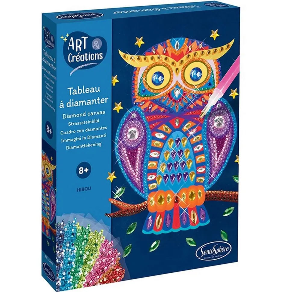 Tableau à diamanter - hibou - Sentosphère