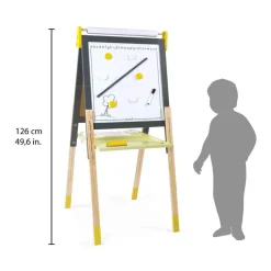 Tableau Reglable en bois Gris et Jaune - Janod