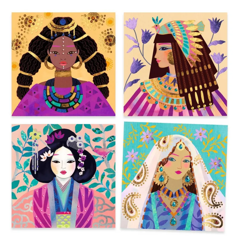 Tableaux à métalliser : Parures précieuses - Les plus grands - Djeco