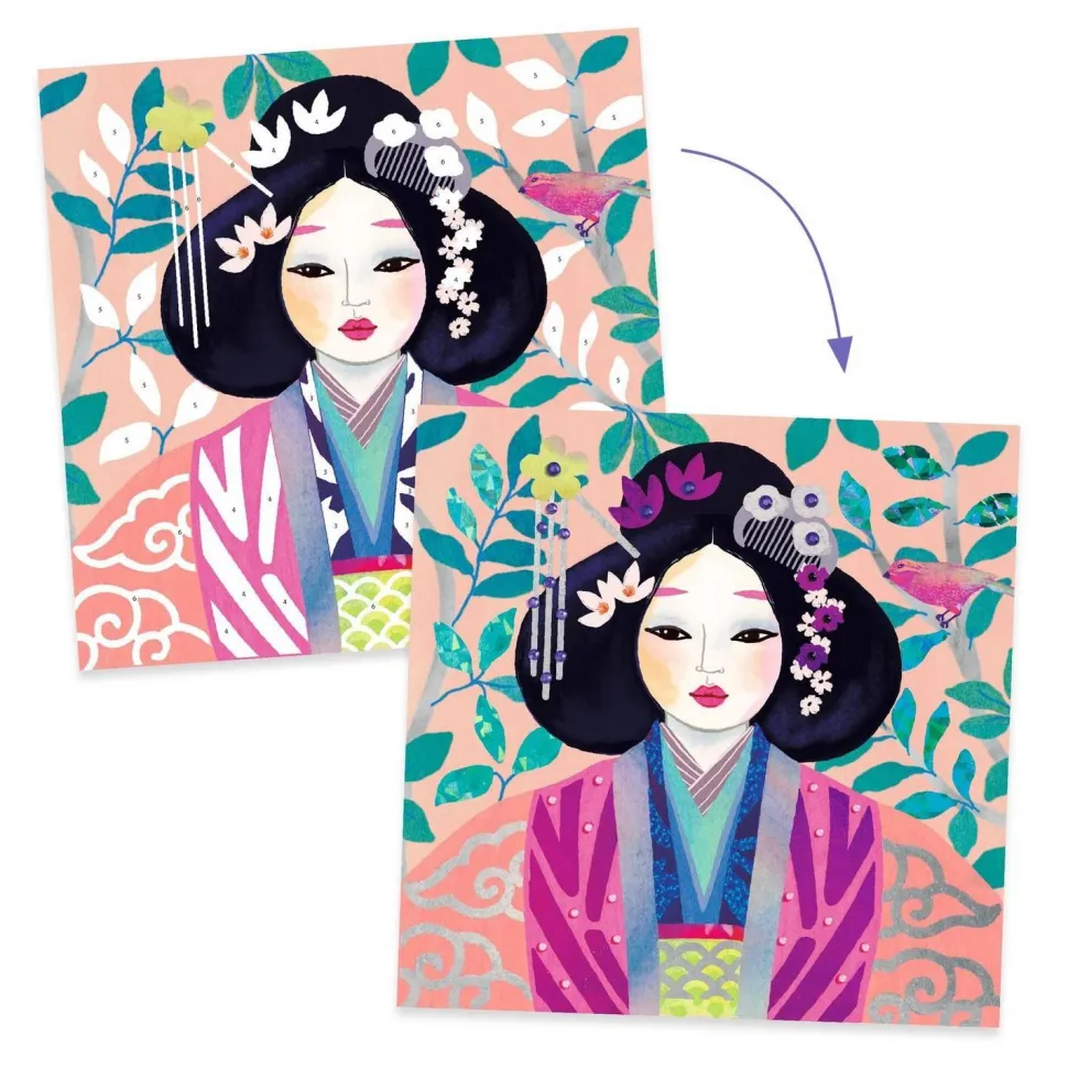 Tableaux à métalliser : Parures précieuses - Les plus grands - Djeco