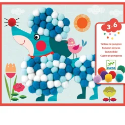 Tableaux de pompons : Chiens à caresser - Djeco