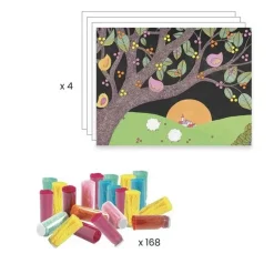 Tableaux de pompons : Explosion de pompons - Djeco