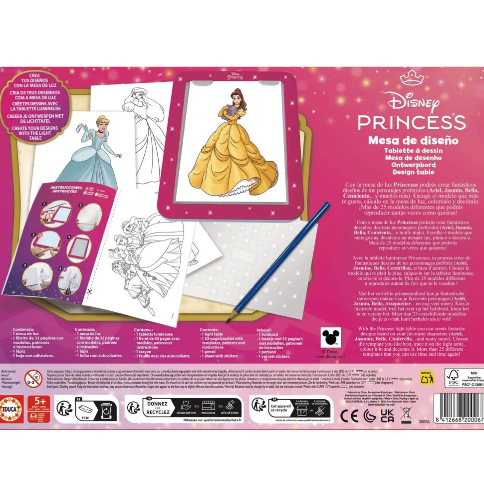 Tablette lumineuse à dessin Disney Princesses - Educa