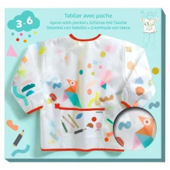 Tablier avec poche - Gommettes et crayons - Djeco