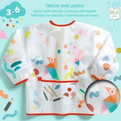 Tablier avec poche - Gommettes et crayons - Djeco
