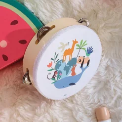 Tambourin en bois, Les animaux du monde - Sarah Betz - Vilac