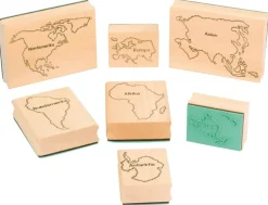 Tampon carte mondiale allemand - Eduplay