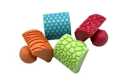 Tampons à bascule roche motifs animaux, set de 4 - Eduplay