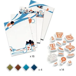 Tampons Mix and Match : Alien robots - Djeco