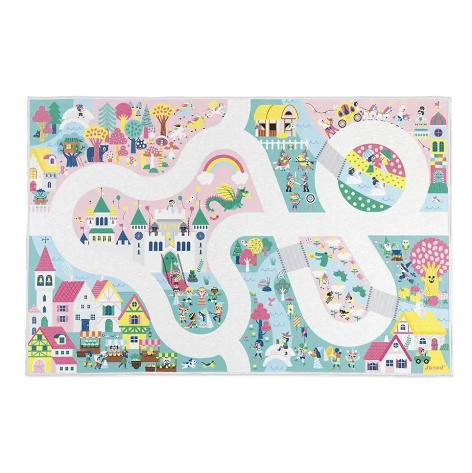 TAPIS AVEC CIRCUIT ROYAUME ENCHANTE - CROSS ROADS - Janod