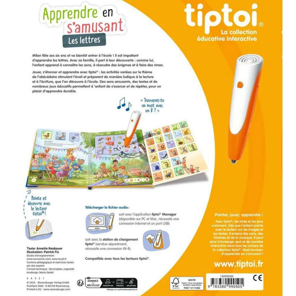 Tiptoi® Apprendre en s'amusant : Les lettres - Ravensburger
