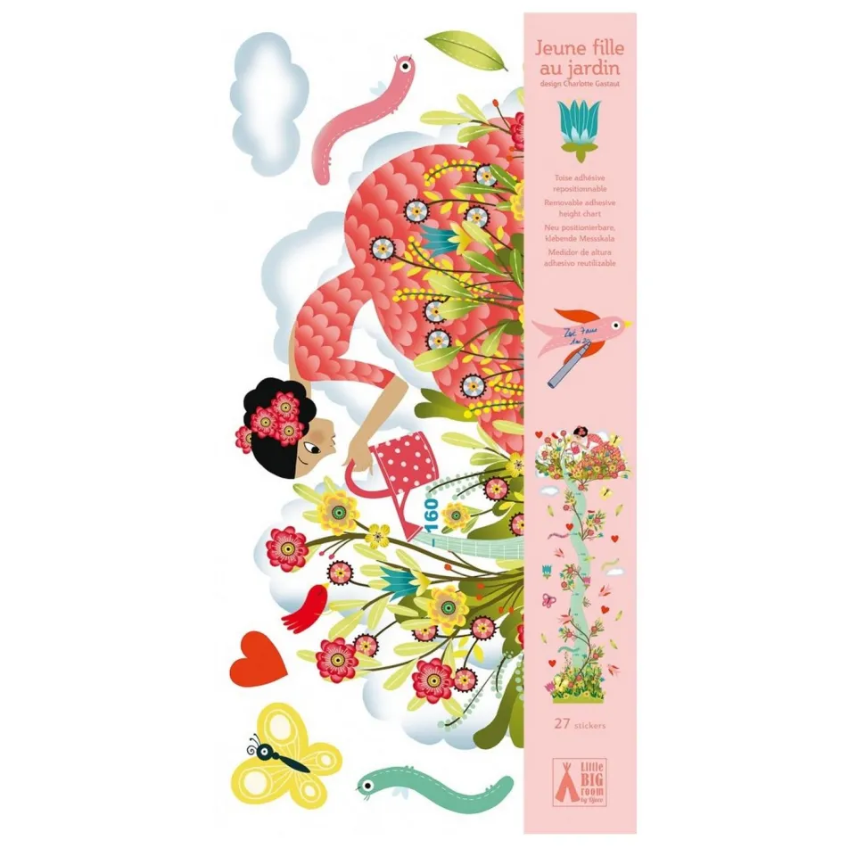 Toise Stickers : Jeune fille au jardin - Djeco