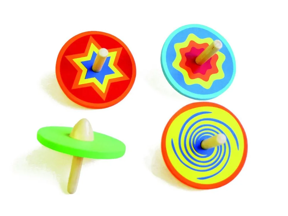 Toupie bois formes imprimées - Eduplay