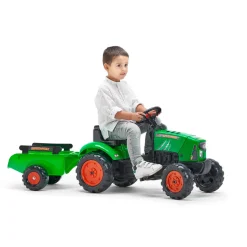 Tracteur à pédales Supercharger avec remorque et capot ouvrant - Falk / Falquet