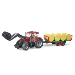 Tracteur Case IH Optum 300CVX avec remorque de transport ball - Bruder