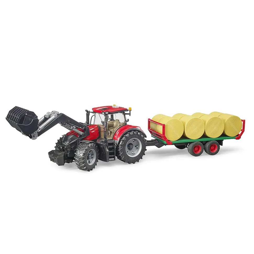 Tracteur Case IH Optum 300CVX avec remorque de transport ball - Bruder